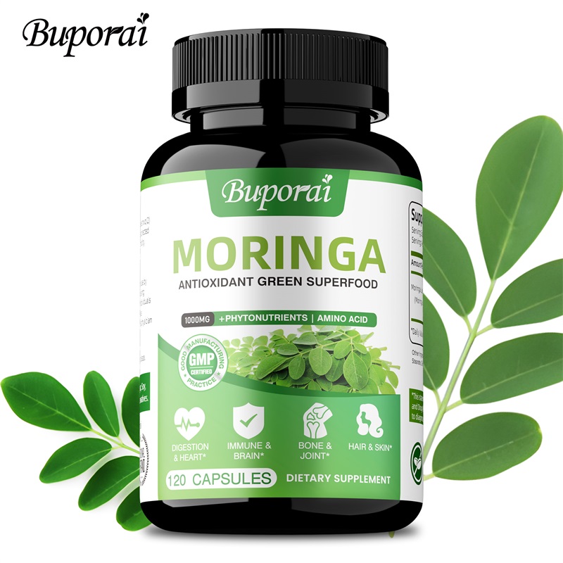 Moringa Leaf Powder - Moringa Capsules - Antioxidants, Promotes Cell