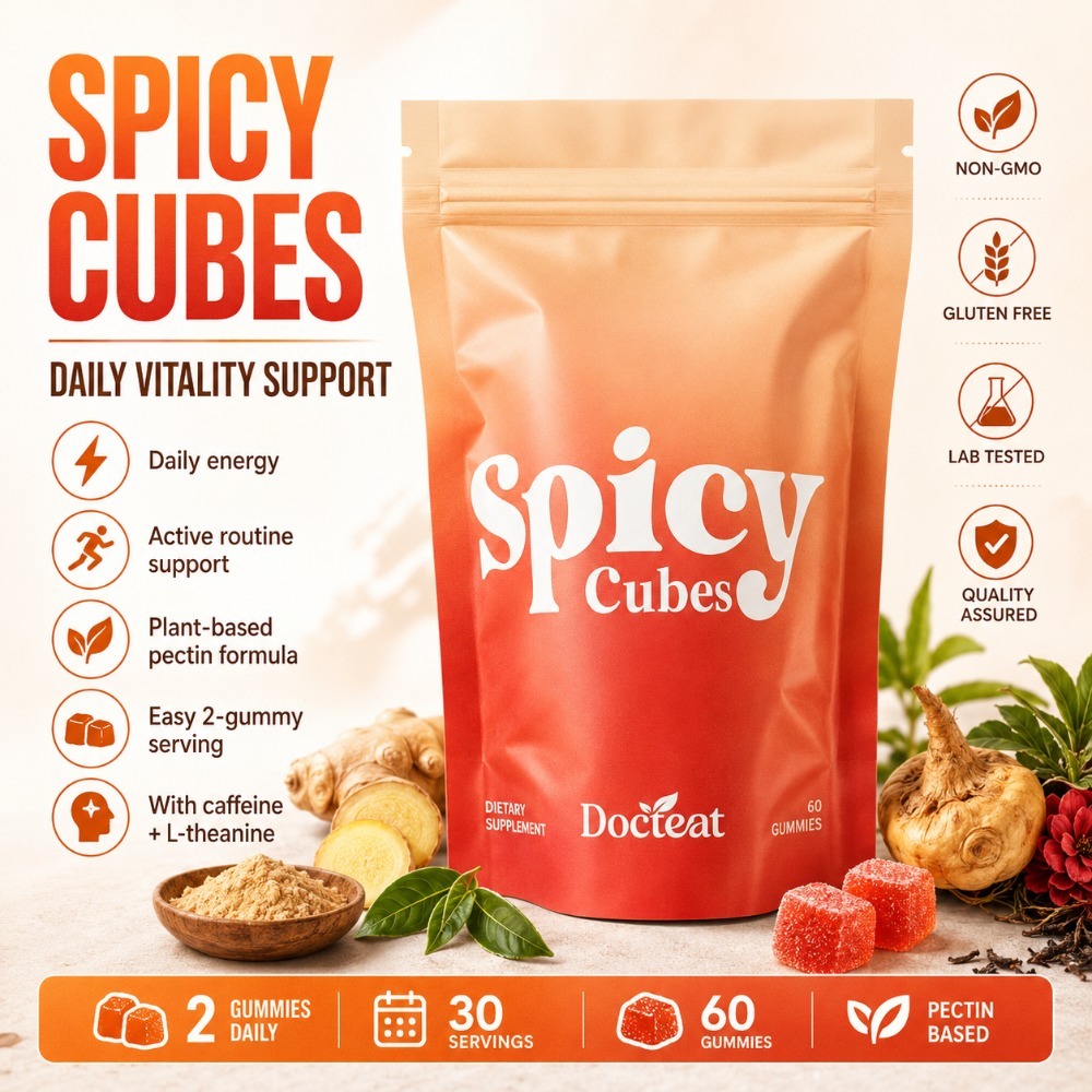Docteat Spicy Cubes Gummies 60 - đánh giá và giá Wellness Herbal Tea Blends