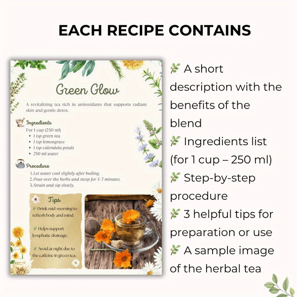 Herbal Tea Recipes Book – Natu - đánh giá và giá Wellness Herbal Tea Blends