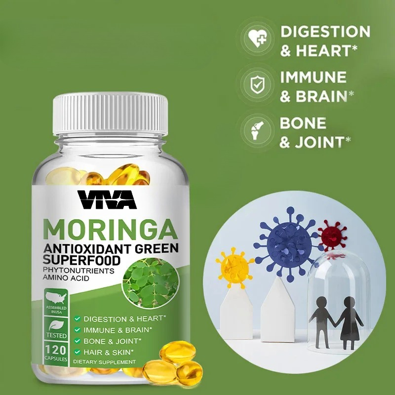 Moringa 1000mg Capsules, An An - đánh giá và giá Moringa Leaf Powder