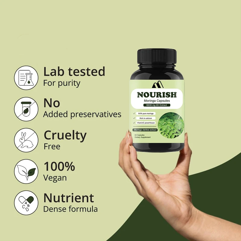 Moringa Capsules || 100% Pure  - đánh giá và giá Moringa Leaf Powder