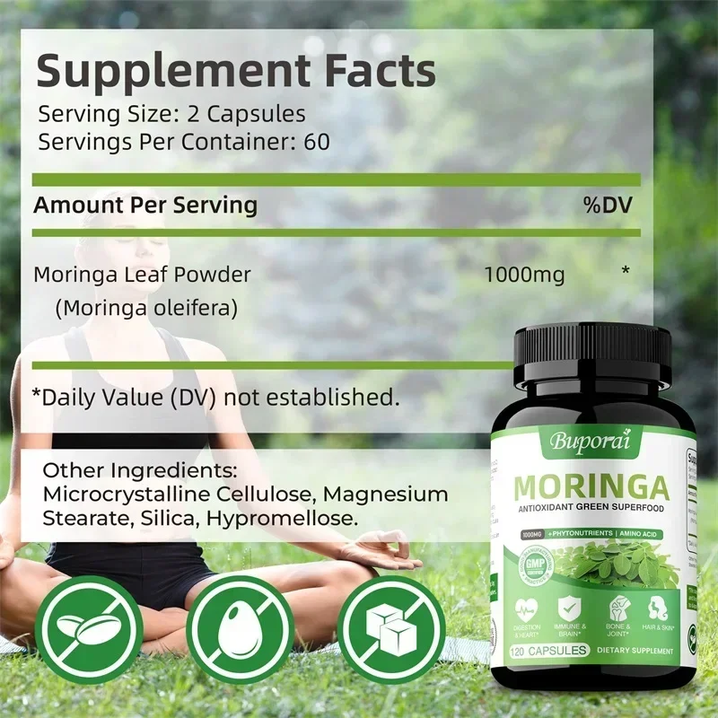 Moringa Capsules - Antioxidant - đánh giá và giá Moringa Leaf Powder