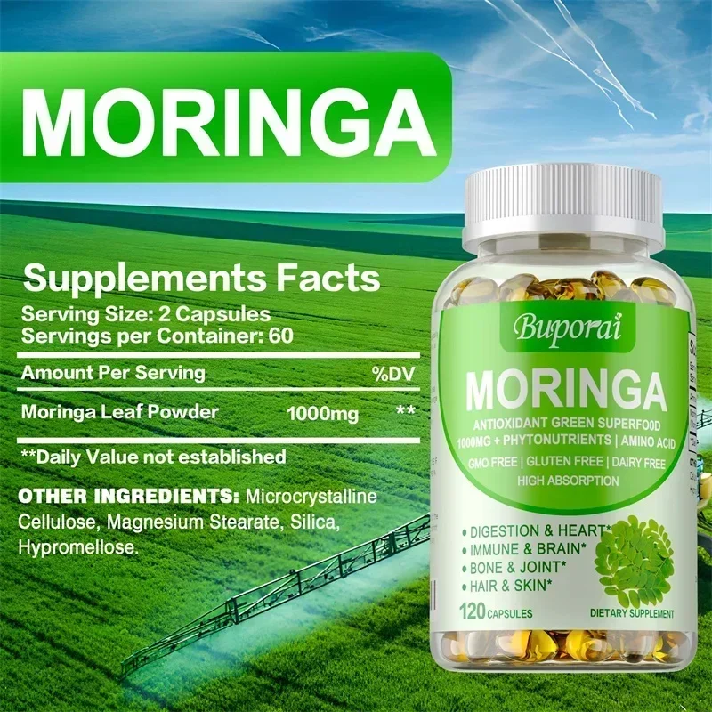 Moringa Capsules - Support Imm - đánh giá và giá Moringa Leaf Powder